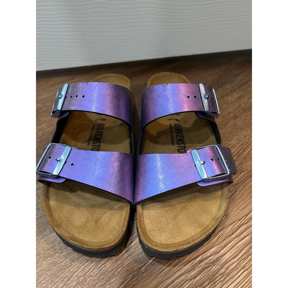 Birkenstock Slide Sandals Shimmery Iridescent Purple Birko-Flor® EUR 39 - Picture 7 of 7